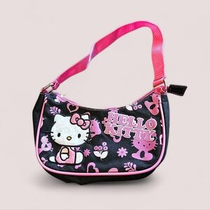 Y2K Hello Kitty Mini Purse Hello Kitty Black and Pink Kids Bag